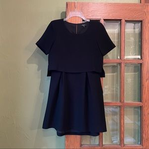 Madewell black structured folio dress